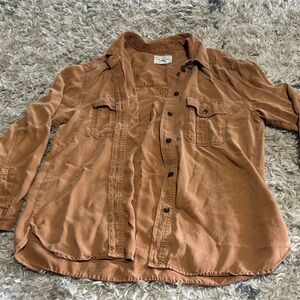 burnt orange Button-Up Shirt